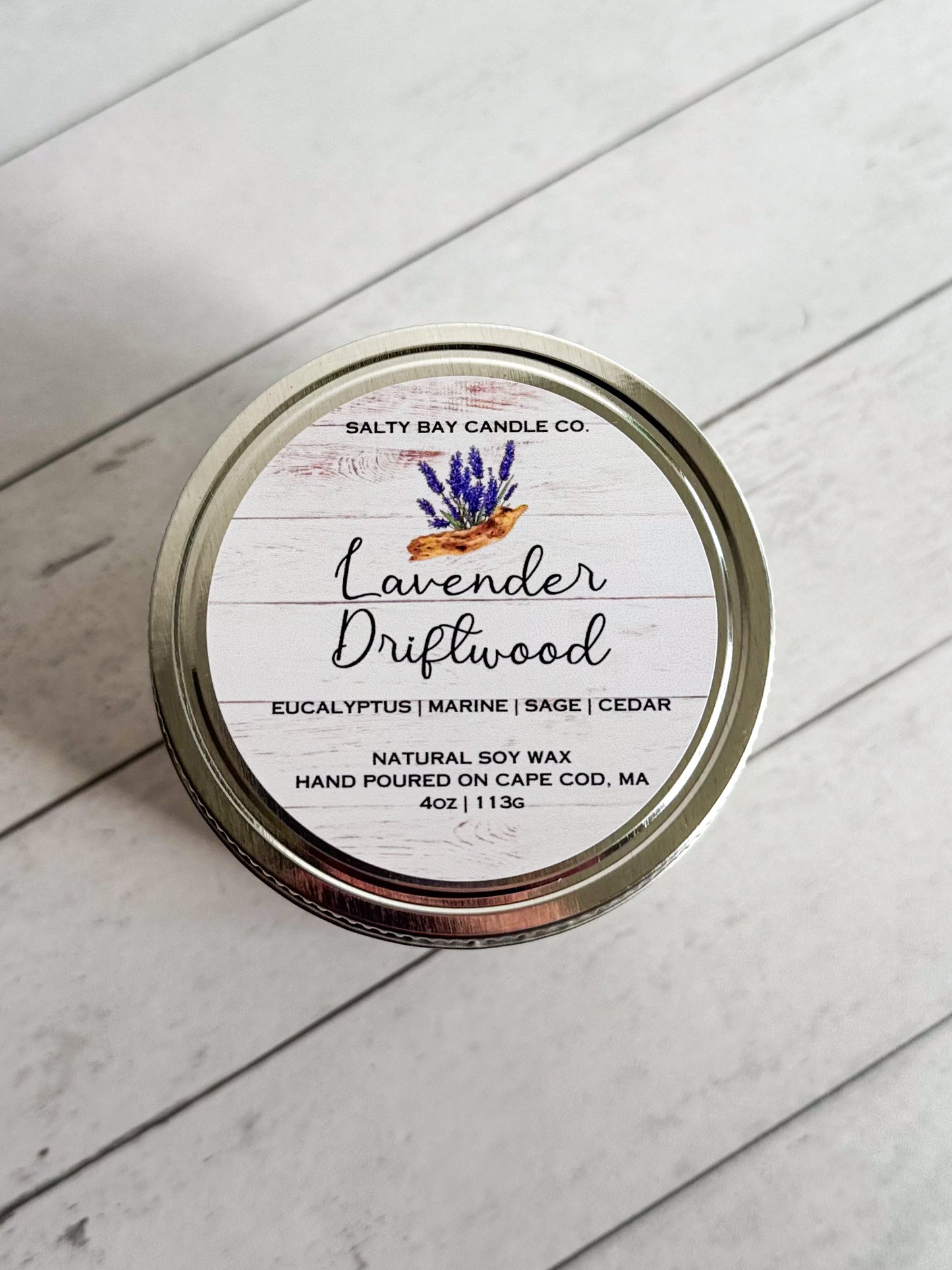 Lavender Driftwood 4oz Soy Candle