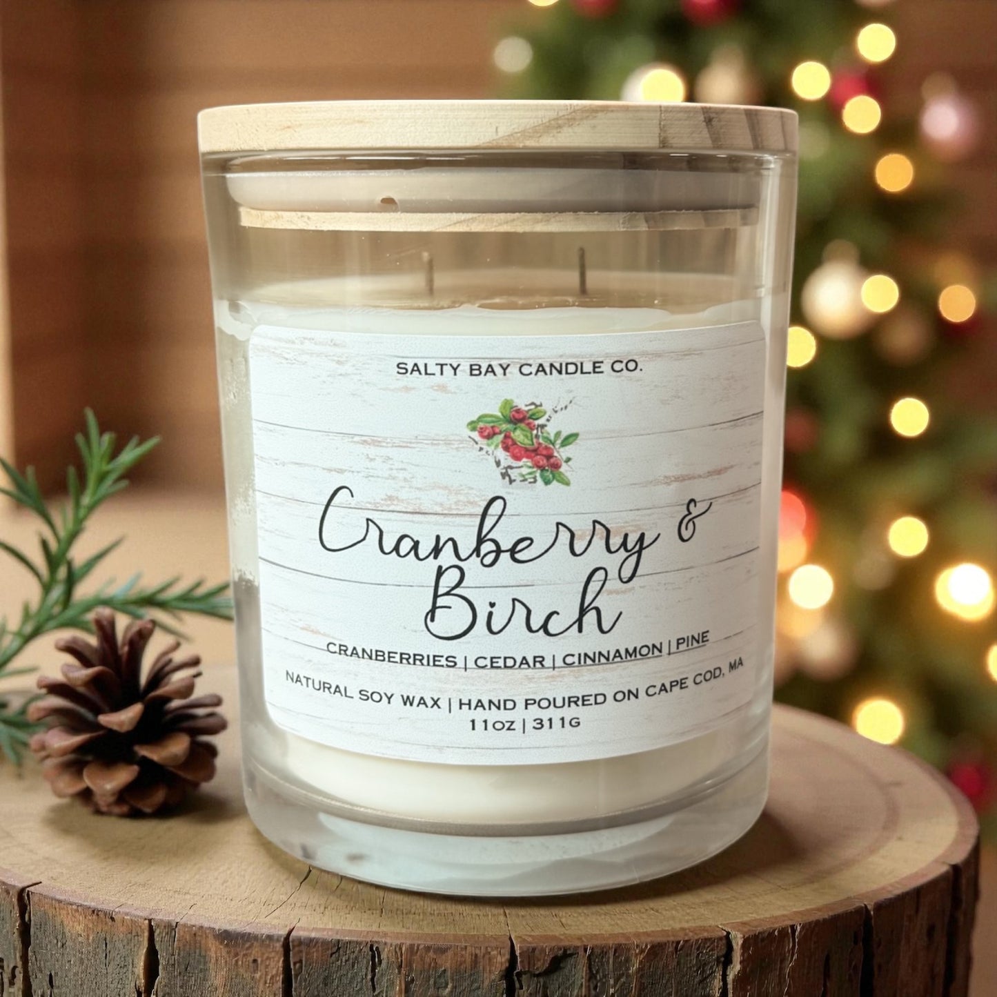 Cranberry & Birch 11oz Soy Candle