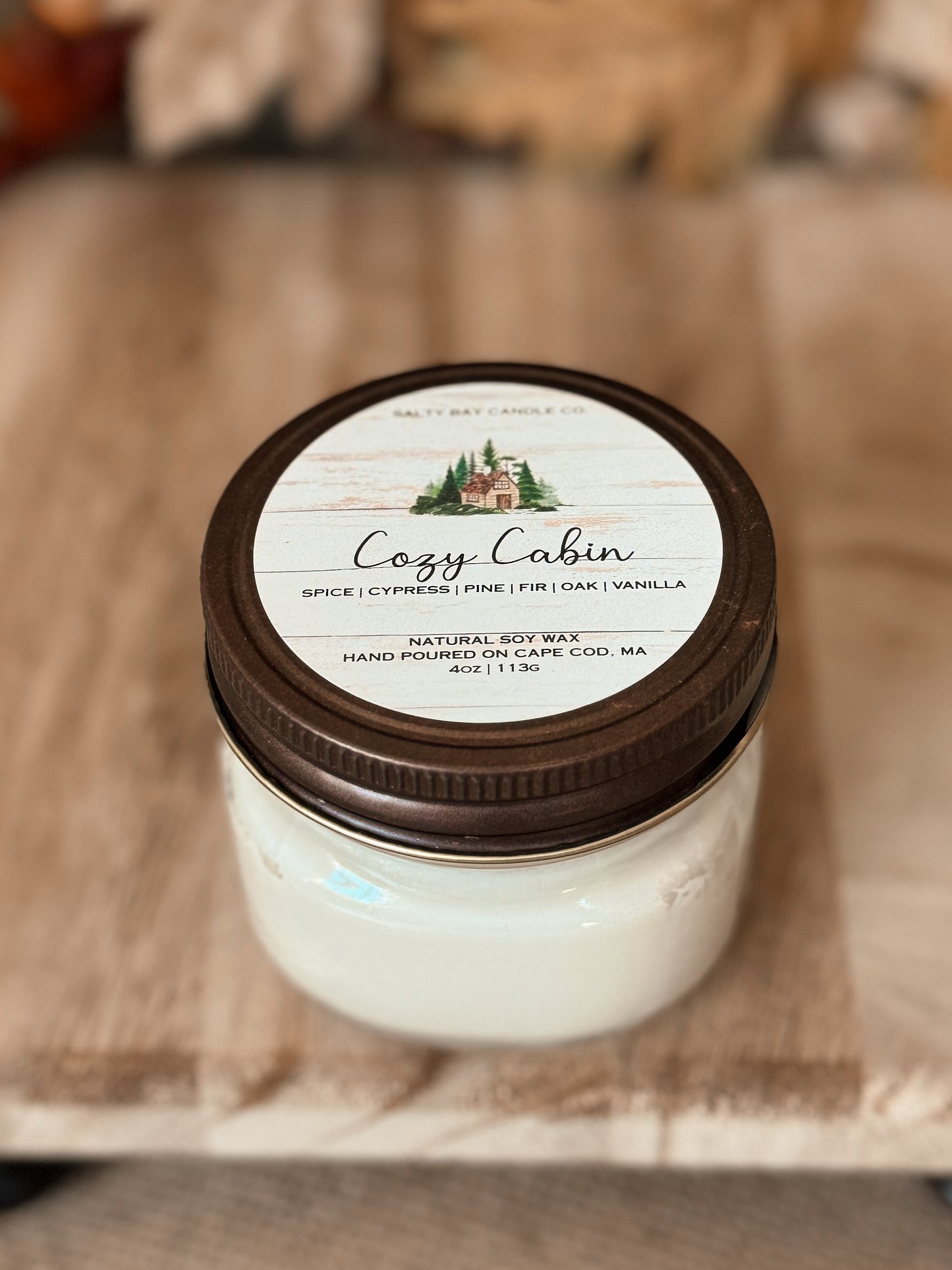 Cozy Cabin 4oz Soy Candle
